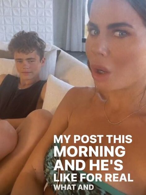 She also asked her son if he had an issue with the photo. Picture: Instagram/sophie_guidolin