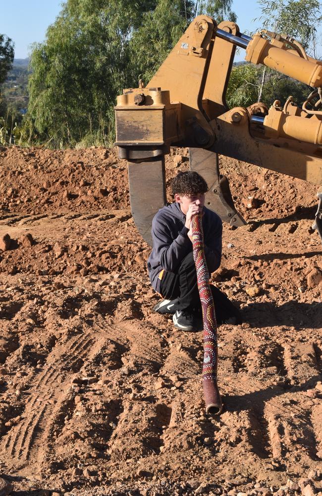 Traditional didgeridoo playing at the Welcome to Country Ceremony.