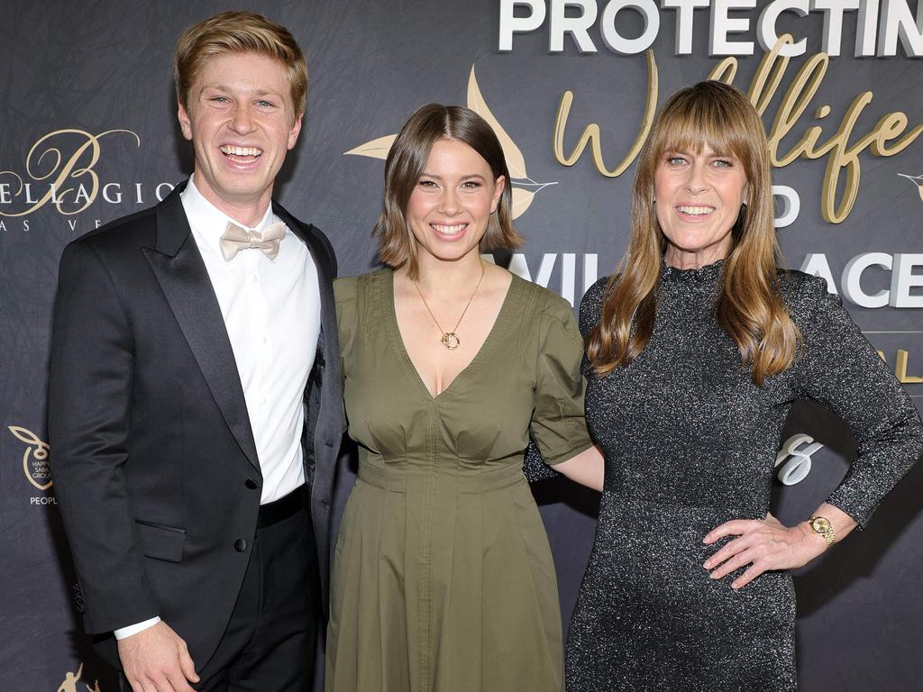 Terri Irwin is proud of her children Robert and Bindi. Picture: Ethan Miller/Getty Images/AFP