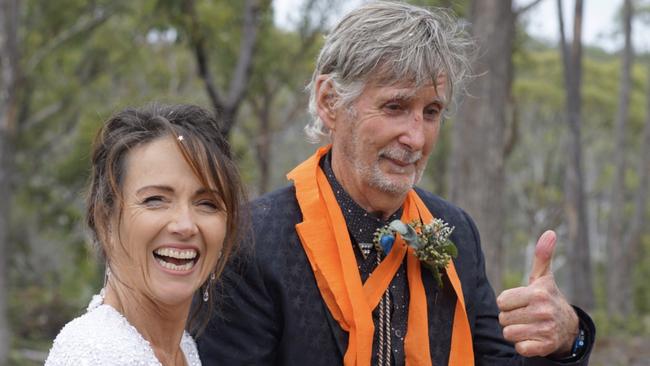 Chris Varney-Clark and Garry Deutsher were married on Bruny Island. Picture: CHRYSTAL FRENCH