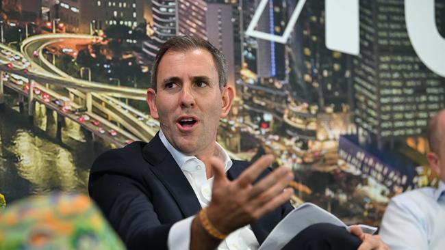 Treasurer Jim Chalmers at the Future Brisbane Summit at Howard Smith Wharves in Brisbane. Picture: Lyndon Mechielsen/Courier Mail