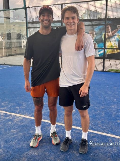 Daniel Ricciardo and Oscar Piastri. Photo: Instagram