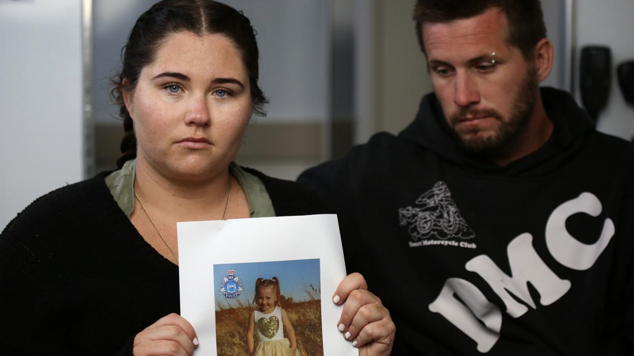 Cleo Smith’s mother Ellie Smith and her partner Jake Gliddon. Picture: ABC News