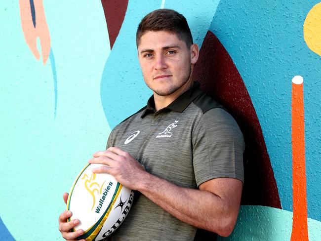 SYDNEY, AUSTRALIA - APRIL 13: James O'Connor of the Wallabies poses for a portrait during an Australian Wallabies media opportunity at Crowne Plaza Coogee on April 13, 2021 in Sydney, Australia. (Photo by Brendon Thorne/Getty Images)