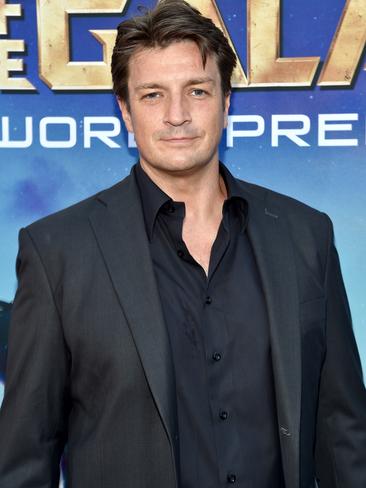 Fillion suits up for the <i>Guardians of the Galaxy </i>premiere in LA. Picture: Getty