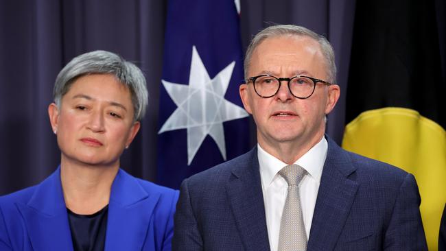 Prime Minister Anthony Albanese and Foreign Minister Penny Wong. Picture: David Gray/Getty Images