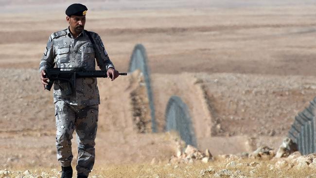 A Saudi guard patrols the border with Iraq. The World Bank says the country has a mere 559 registered refugees, in stark contrast to Germany / Picture: AFP