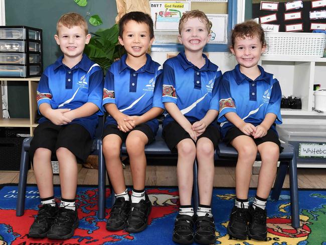 My First Year: Hope Adventist School Preps, Jaxon, Beedeh, Arthur, Charlotte. Picture: Patrick Woods.