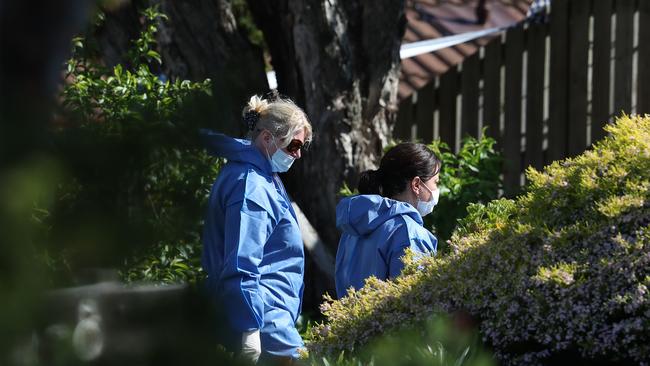 Tasmania Police investigating a body found in Carbeen Street Mornington. Picture: NIKKI DAVIS-JONES