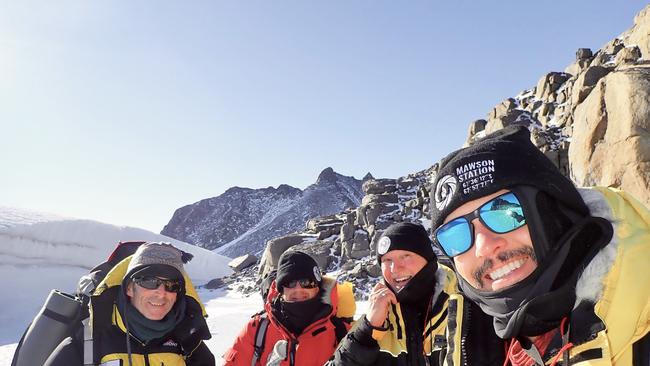 Expeditioners in Antarctica undertaking field training. Picture: Kyle Williams/AAD