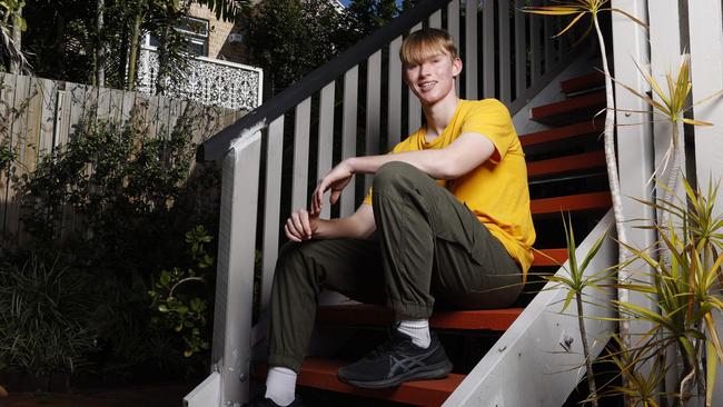 17-year-old Marlon Peters at home at Yeronga in Brisbane. Picture: Lachie Millard