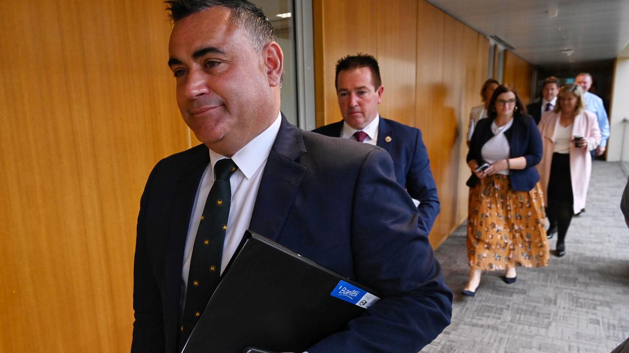 John Barilaro has today emerged from a party room meeting with his position intact. Picture: Nick Moir – Pool/Getty Images