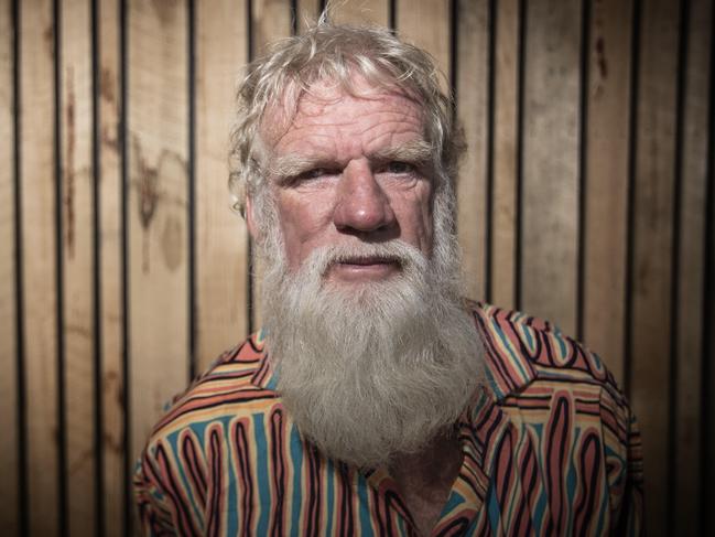 Dark Emu author Bruce Pascoe at the Ballawinne festival in Cygnet, Tasmania. Picture: LUKE BOWDEN