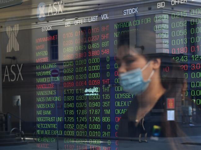 SYDNEY, AUSTRALIA - NCA NewsWire Photos SEPTEMBER, 03, 2020: Digital market boards at the Australian Stock Exchange (ASX) in Sydney. Picture: NCA NewsWire/Joel Carrett