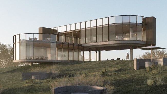 Artist visualisations of the cellar door/function centre at UD Barossa. Picture: Lens Architecture