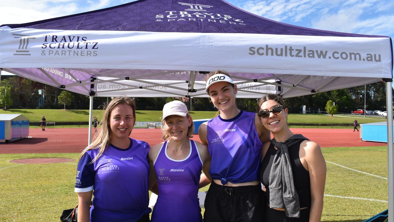 Jessica Cross, Kylie Schweikert, Holly Clark and Meghan Cholette at the Sunshine Coast Relay for Life 2022.