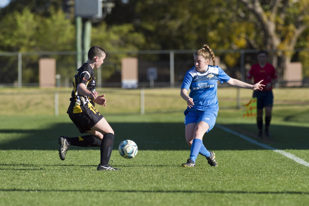 Rosemary Peek for South West Queensland Thunder against Mudgeeraba Soccer Club in NPL Queensland women round 24 football at Clive Berghofer Stadium, Saturday, August 11, 2018. Picture: Kevin Farmer