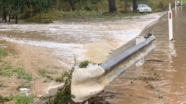 Flash flooding is hitting many roads of the region as residents are warned not to drive through floodwaters