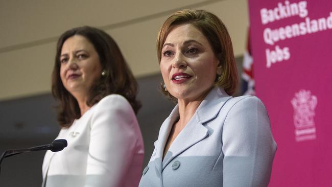 Queensland Premier Annastacia Palaszczuk and Treasurer Jackie Trad.