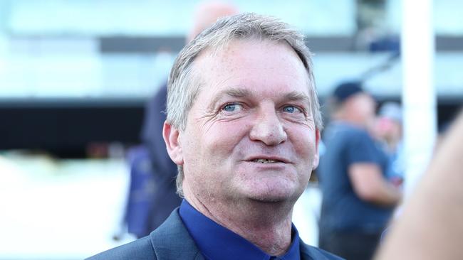 SYDNEY, AUSTRALIA - SEPTEMBER 16: Trainer Kerry Parker celebrates after Nash Rawiller riding Think It Over wins Race 7 7 Stakes during "Sydney Surf To Turf Day" - Sydney Racing at Royal Randwick Racecourse on September 16, 2023 in Sydney, Australia. (Photo by Jeremy Ng/Getty Images)