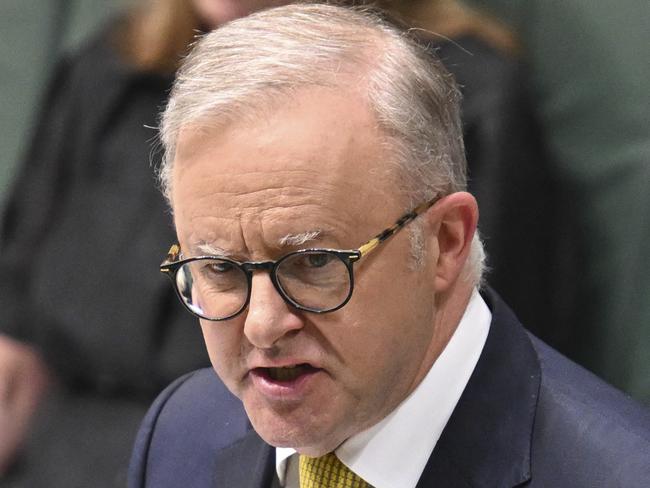 CANBERRA, AUSTRALIA  - NewsWire Photos - November 27, 2024: Prime Minister Anthony Albanese during Question Time at Parliament House in Canberra. Picture: NewsWire / Martin Ollman