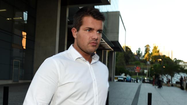 Gable Tostee leaves the Supreme Court in Brisbane. Picture: AAP Image/Dan Peled