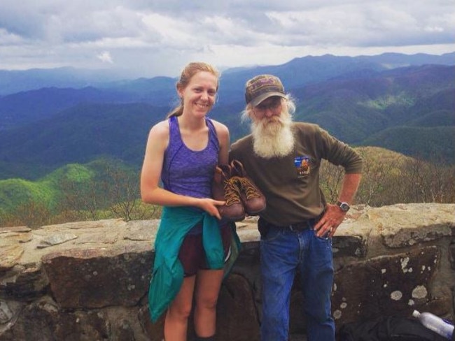 Grace and her father were inspired to walk the trail with Paul’s boots together. Picture: @ducttapethenbeer / Instagram