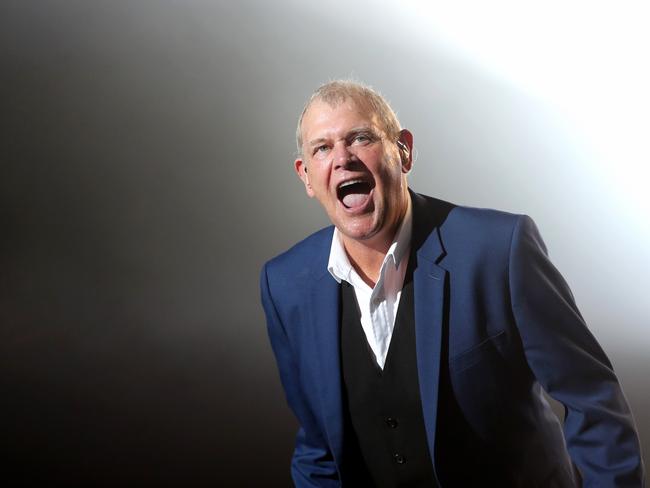 He’s the voice: John Farnham live on stage earlier this month. Picture: Alix Sweeney