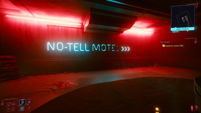 The neon tint of the game speaks to Night City's troubled history.