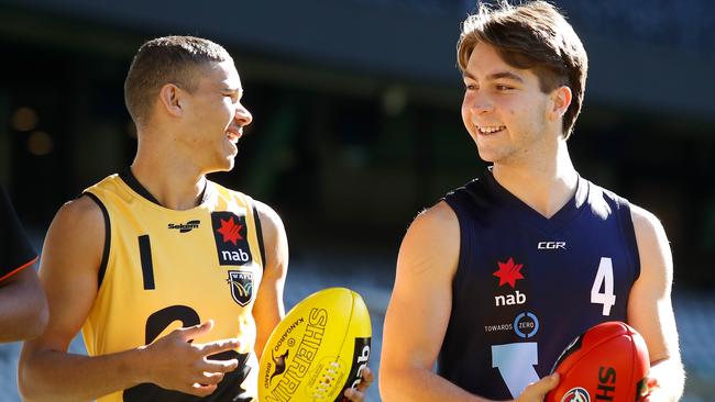 Ian Hill (left) and Rhylee West (right) are two very talaneted players who have not yet been drafted. Picture: Getty