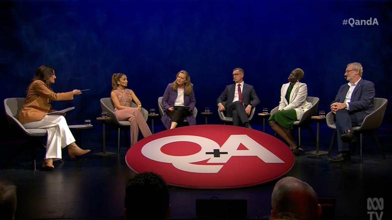 Panellists on Q &amp; A on Monday included Australians from the literary, legal, and media spheres, and two federal MPs. Picture: ABC