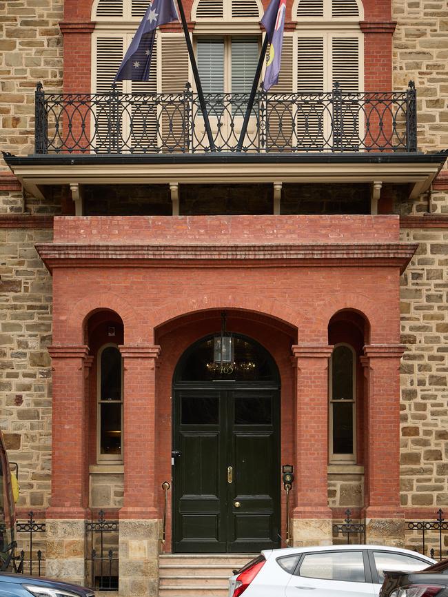 The facade of the exclusive members-only Adelaide Club, on North Terrace. Picture: Matt Loxton