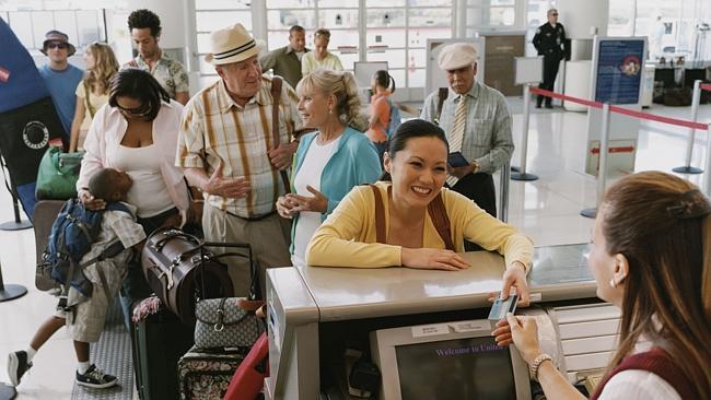 ALL YOUR OWN WORK: Frequent flyers may be familiar with self check-in at airports but occ