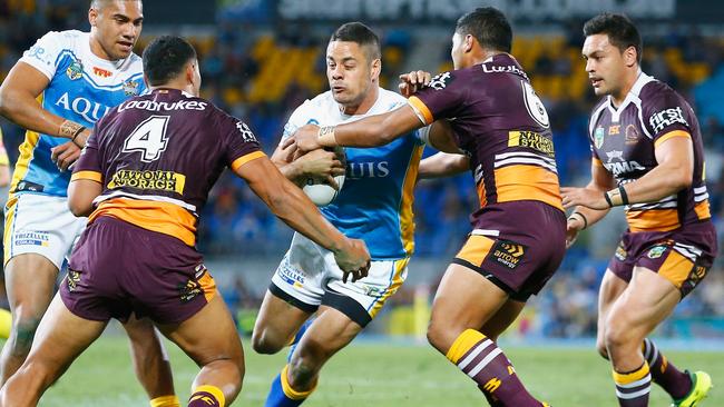 Jarryd Hayne has only won four matches in his favoured No. 1 jersey for the Titans.