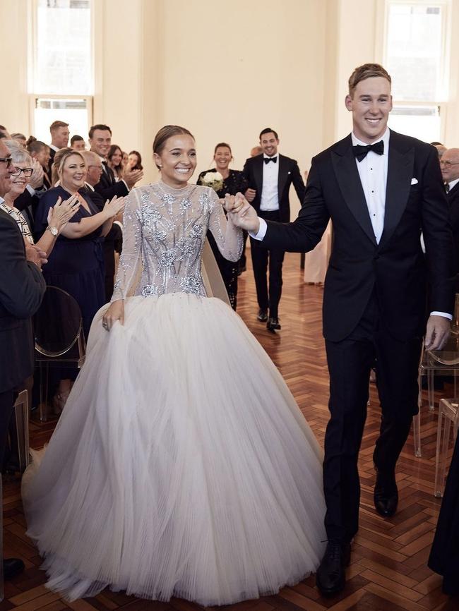 Olivia Burke and Tom Lynch got married on Saturday