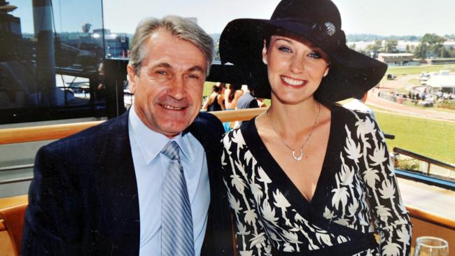 Slain horse trainer Les Saba with daughter, Victoria.