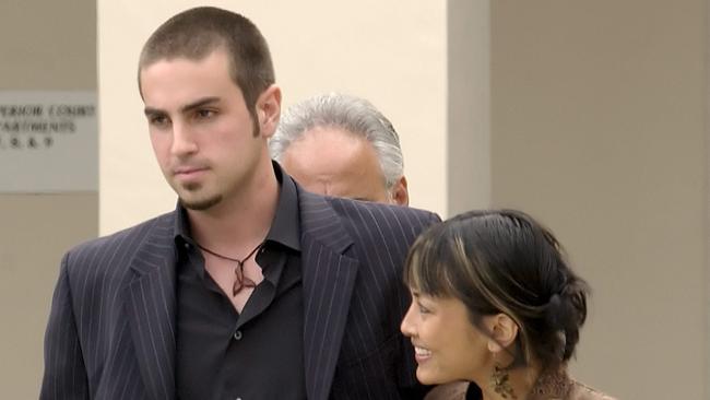 \Wade Robson leaves court in 2005. 