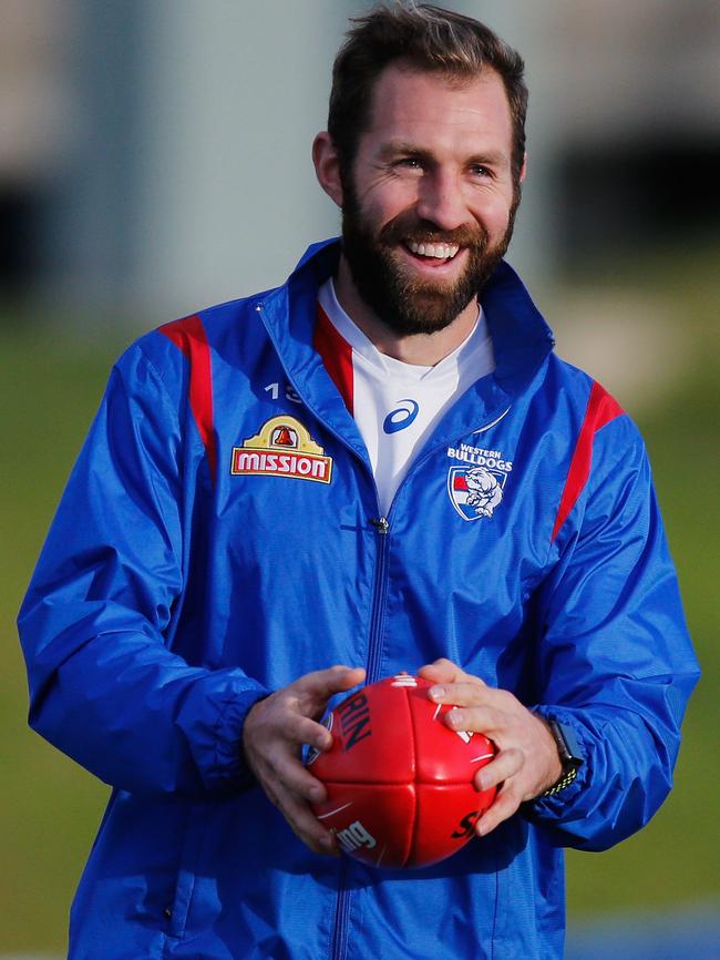 Travis Cloke at Western Bulldogs training.