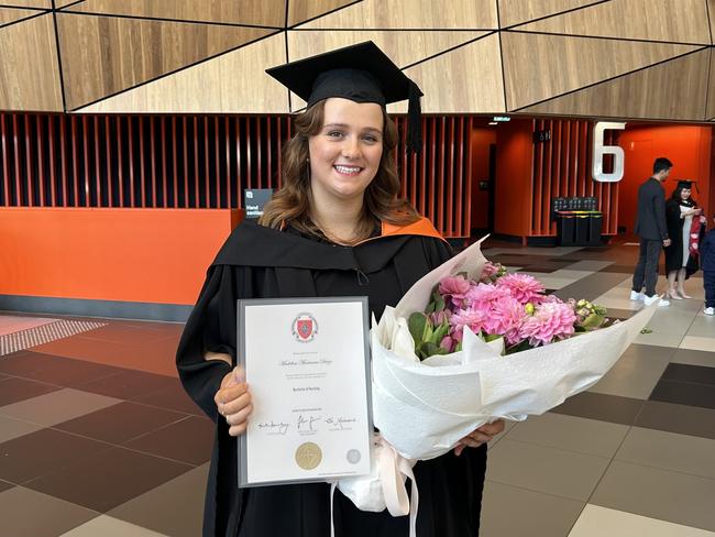 Madeline Dietze graduates from Australian Catholic University with a Bachelor of Nursing on April 16, 2024. Picture: Brittany Busch