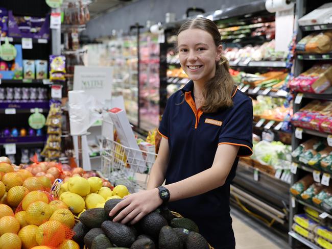 Supermarket cashier Olivia Jones. Picture: Tim Hunter.