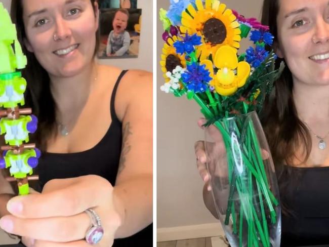 Flowers that last forever - LEGO Wildflower Bouquet went viral on TikTok. Picture: TikTok/@brickybynetime