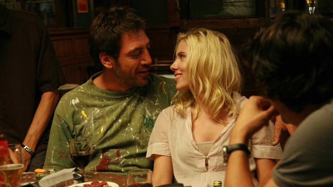 Javier Bardem and Scarlett Johansson in Vicky Cristina Barcelona.