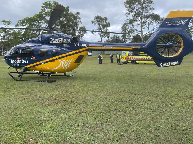 CareFlight helicopter was called to the scene to airlift a teenager to Royal North Shore Hospital