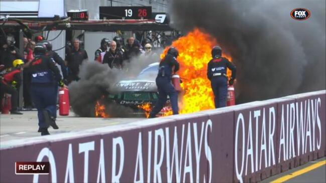 James Courtney's car turns into an INFERNO