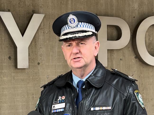 Assistance Commissioner Brett McFadden outside Surry Hills police station.