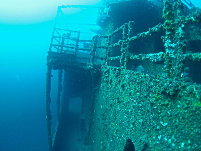 The former HMAS Adelaide has been on the sea bed off Avoca for 10 years. Picture: Sue Dengate