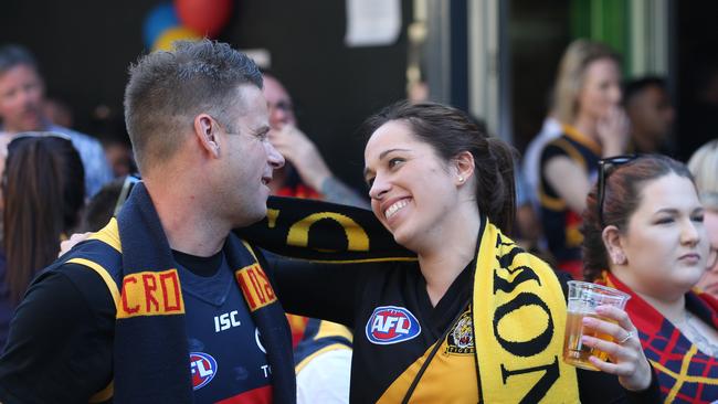 Sam Travers and Rachael White at the Alma. Picture: Russell Millard/AAP