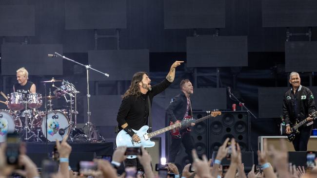 Foo Fighters playing Coopers Stadium, Adelaide, SA. Picture: Emma Brasier