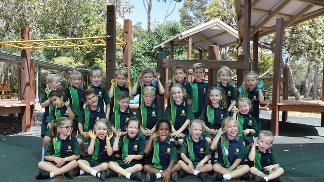 MY FIRST YEAR: Funny faces. Golden Beach State School Preps. Picture: Patrick Woods.