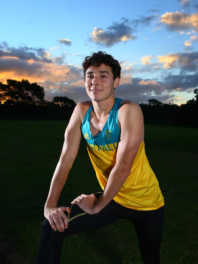 Young modern pentathlete hope Max Esposito. Picture: Britta Campion.